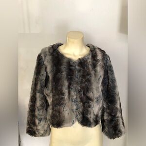 Free People Faux Fur Midriff Size SP Coat